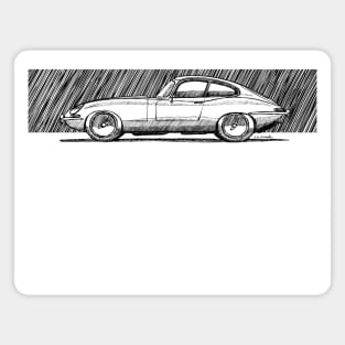Handmade sketchy drawing of the most beautifull car ever! Magnet